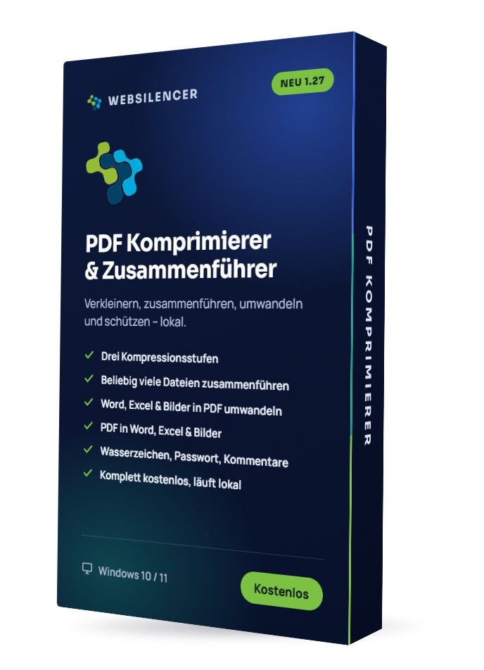 PDF Komprimierer & Zusammenführer als Verpackung